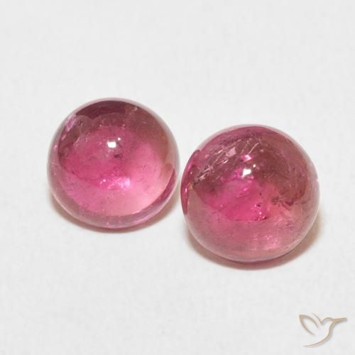 2.50ctw Naturale Rosa medio Tormalina, Rotondo, Trasparente