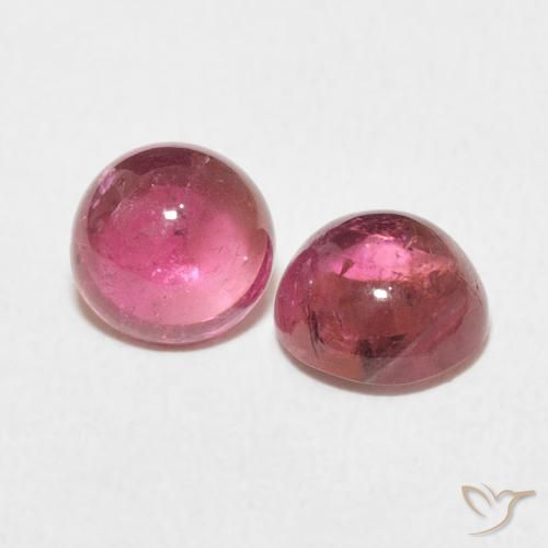Gemme di Tormalina Rosa medio naturale da 2.50 ct, Rotondo, Trasparente