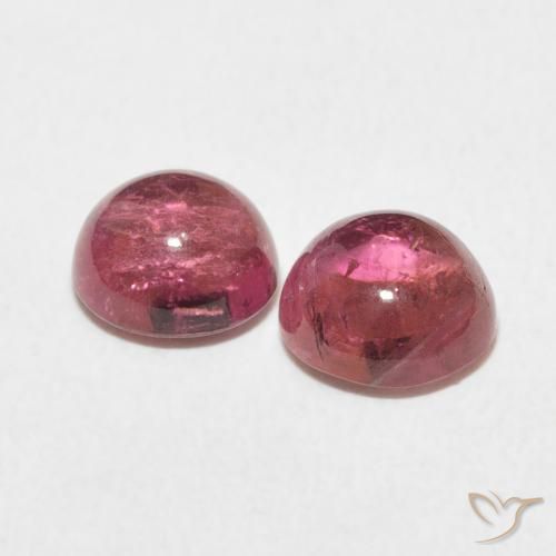 Gemme di Tormalina Rosa medio naturale da 2.50 ct, Rotondo, Trasparente