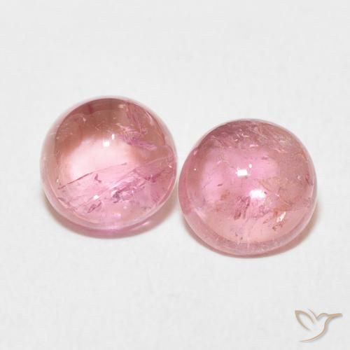 2.68ctw Naturale Tono rosa gomma da masticare Tormalina, Rotondo, Trasparente