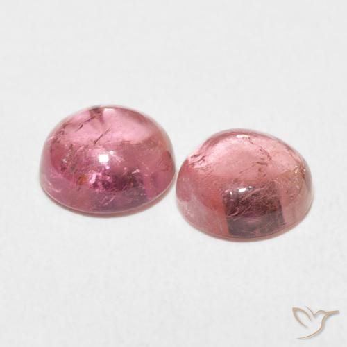 Gemme di Tormalina Rosa rosa naturale da 2.48 ct, Rotondo, Trasparente