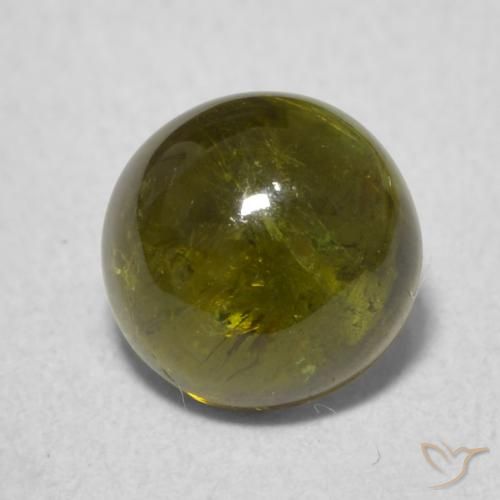 1.54ct Naturale Verde giallastro Tormalina, Rotondo, Trasparente