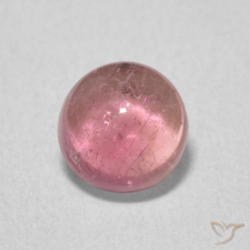 0.86ct Naturale Rosa arancio intenso Deep Tormalina, Rotondo, Trasparente