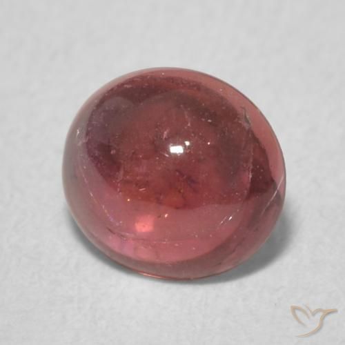 Tormalina Rosso scuro naturale da 0.86 ct, Ovale, Trasparente
