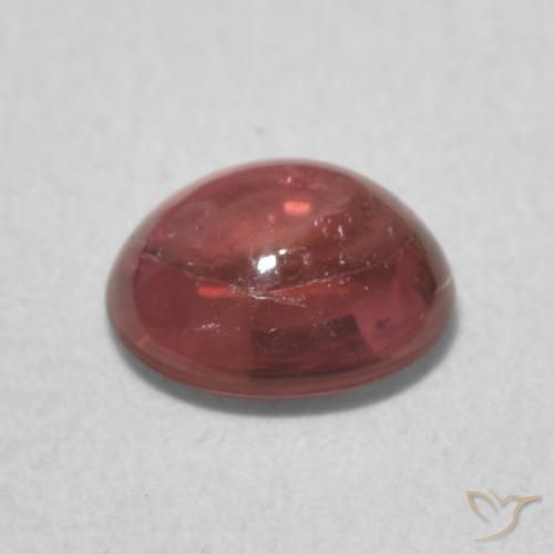 Tormalina Rosso scuro naturale da 0.86 ct, Ovale, Trasparente