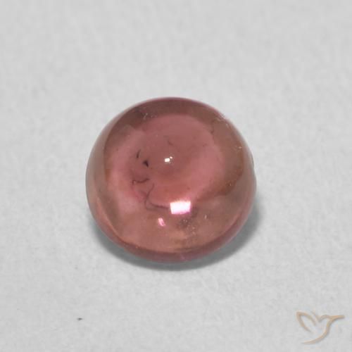 0.66ct Naturale Rosso scuro Tormalina, Rotondo, Trasparente
