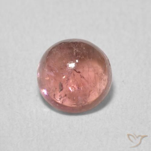 0.88ct Naturale Rosso caldo Tormalina, Rotondo, Trasparente