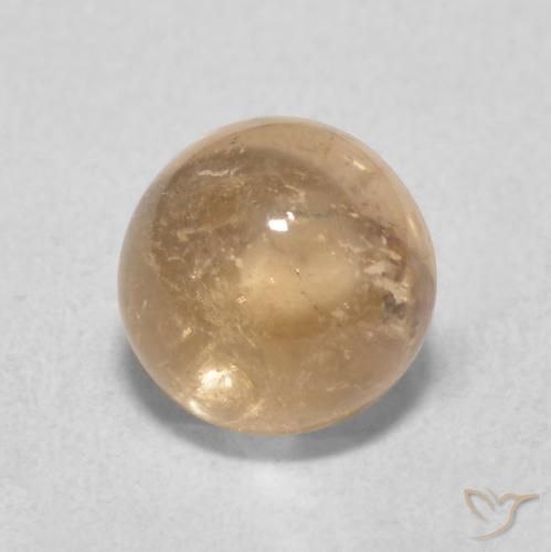 1.26ct Naturale Cantalupo Arancia Tormalina, Rotondo, Trasparente