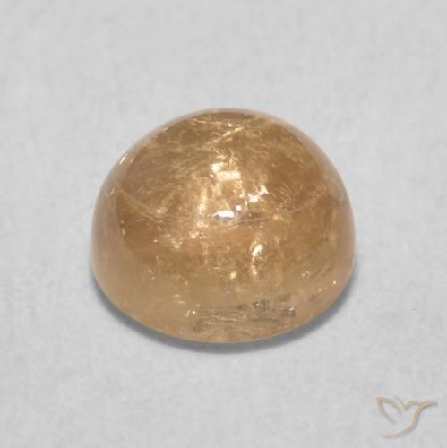 Tormalina Cantalupo Arancia naturale da 1.26 ct, Rotondo, Trasparente