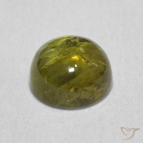 Tormalina Verde scuro naturale da 1.18 ct, Rotondo, Trasparente