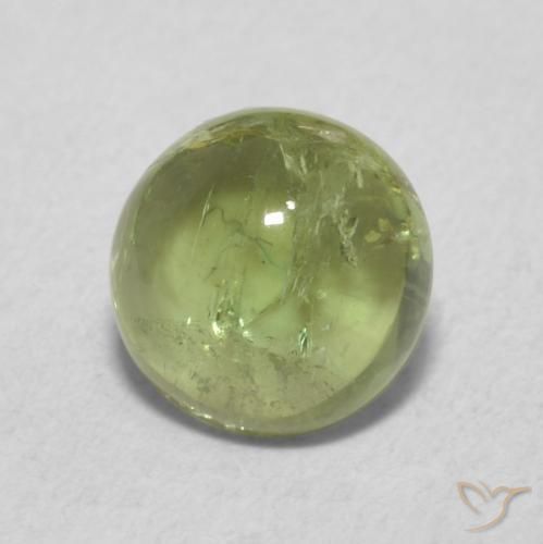 Tormalina Verde chiaro e vivace naturale da 1.13 ct, Rotondo, Trasparente