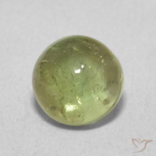 1.06ct Naturale Giallo verde Tormalina, Rotondo, Trasparente