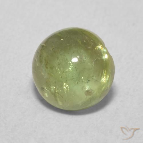 Tormalina Giallo verde naturale da 1.06 ct, Rotondo, Trasparente