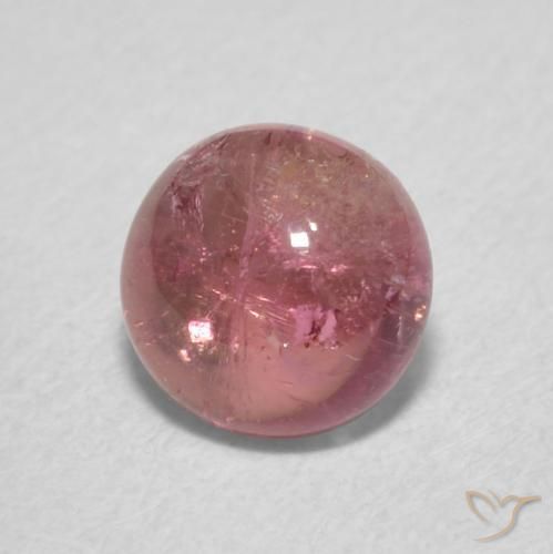 Tormalina Rosa medio naturale da 1.00 ct, Rotondo, Trasparente