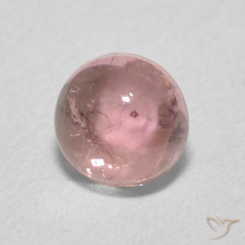 Tormalina Rosa gomma da masticare naturale da 1.03 ct, Rotondo, Trasparente