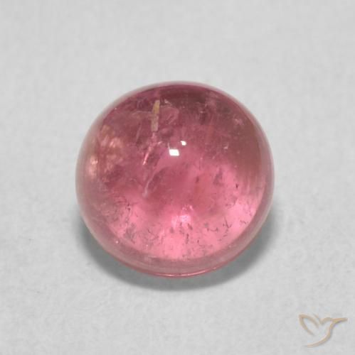 1.12ct Naturale Rosa rossastra Tormalina, Rotondo, Trasparente
