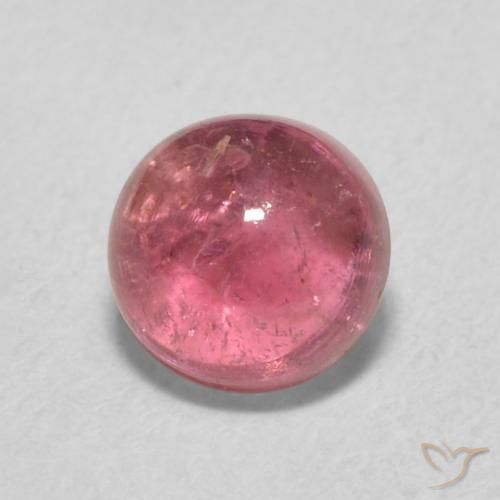 Tormalina Rosa rossastra naturale da 1.12 ct, Rotondo, Trasparente
