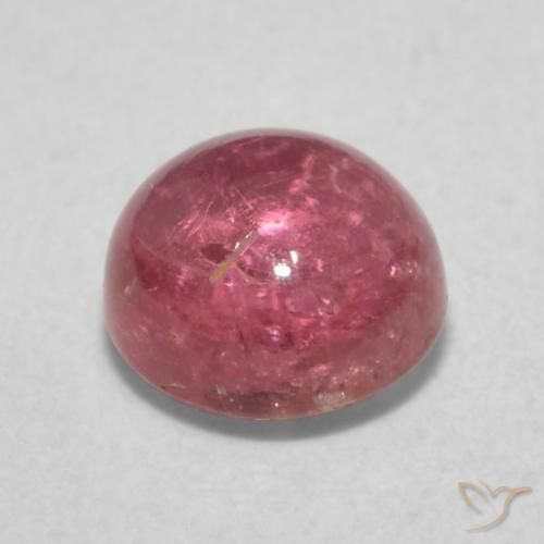 Tormalina Rosa rossastra naturale da 1.12 ct, Rotondo, Trasparente
