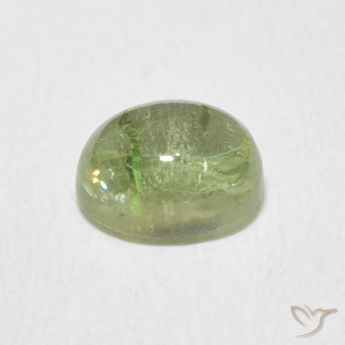 Tormalina Verde grigiastro naturale da 1.64 ct, Ovale, Trasparente