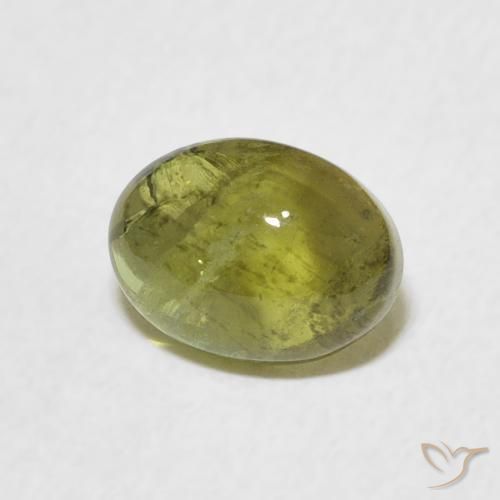 Tormalina Verde medio naturale da 1.37 ct, Ovale, Trasparente