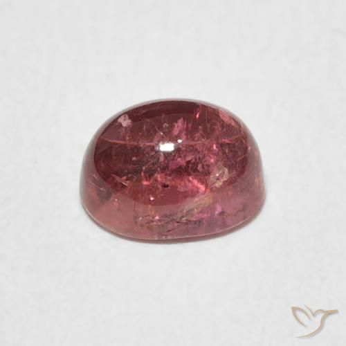 Tormalina Rosa scuro naturale da 1.61 ct, Ovale, Trasparente