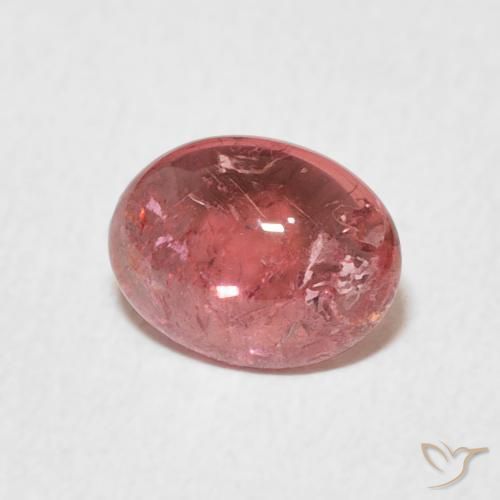 Tormalina Rosa scuro naturale da 1.26 ct, Ovale, Trasparente