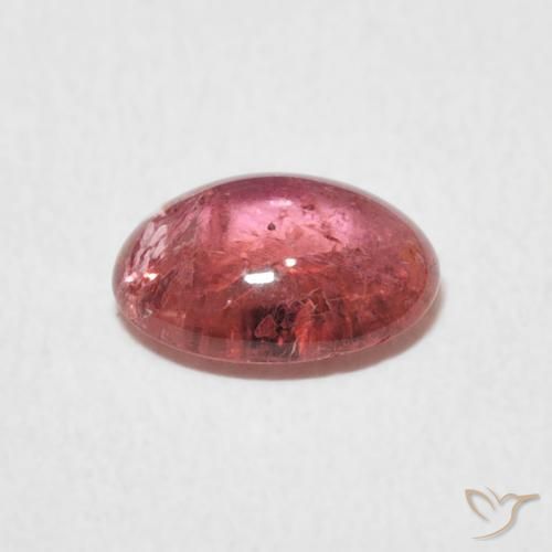 Tormalina Rosa scuro naturale da 1.26 ct, Ovale, Trasparente
