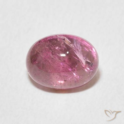 1.52ct Naturale Rosa hot Tormalina, Ovale, Trasparente