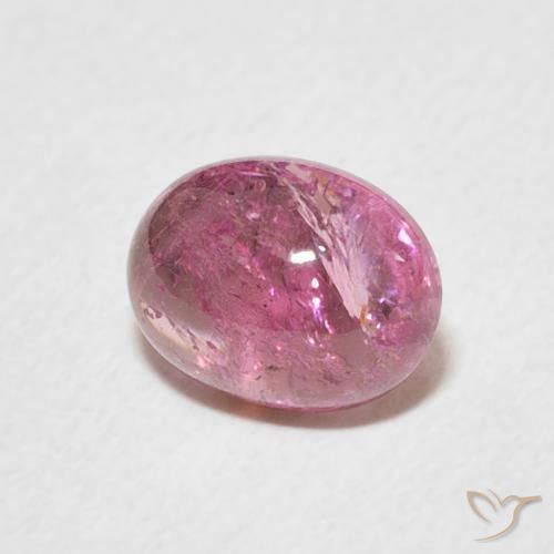 Tormalina Rosa hot naturale da 1.52 ct, Ovale, Trasparente