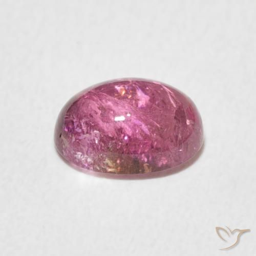 Tormalina Rosa hot naturale da 1.52 ct, Ovale, Trasparente
