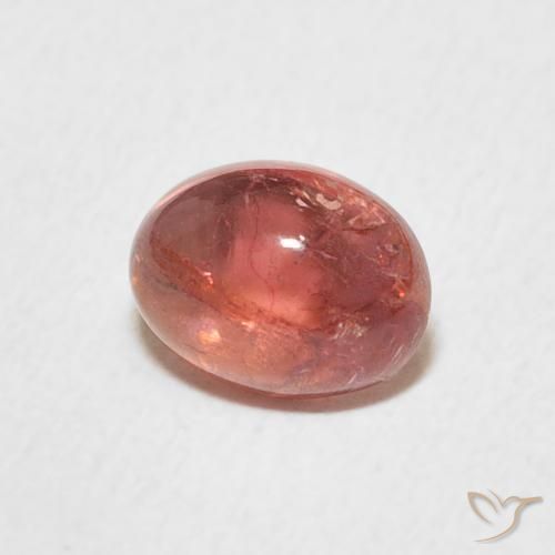 Tormalina Intense Reddish Pink naturale da 1.25 ct, Ovale, Trasparente