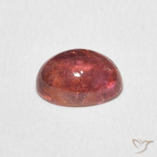 Tormalina Intense Reddish Pink naturale da 1.25 ct, Ovale, Trasparente