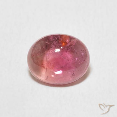 1.13ct Naturale Light Merlot Red Tormalina, Ovale, Trasparente