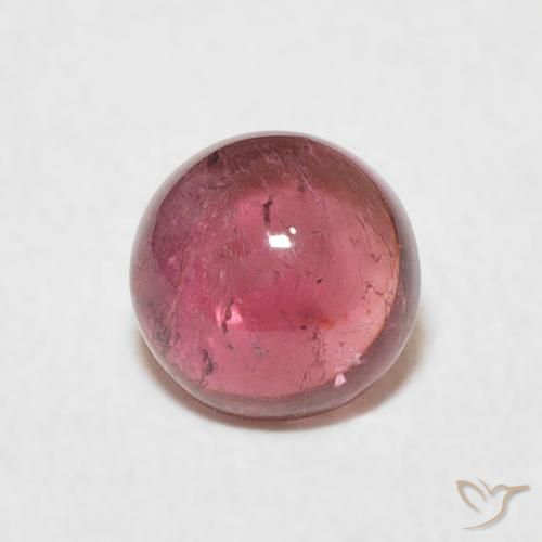 0.91ct Naturale Punch di frutta rosso Tormalina, Rotondo, Trasparente