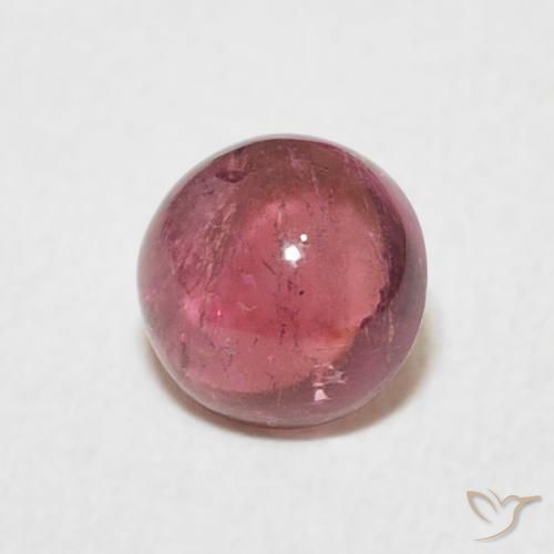 Tormalina Punch di frutta rosso naturale da 0.91 ct, Rotondo, Trasparente