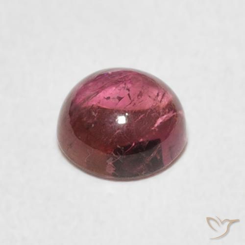Tormalina Punch di frutta rosso naturale da 0.91 ct, Rotondo, Trasparente