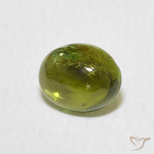 Tormalina Verde medio naturale da 0.73 ct, Ovale, Trasparente