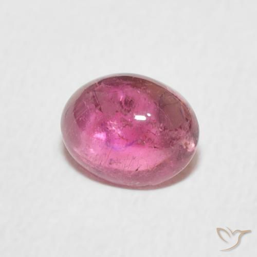 Tormalina Rosa hot naturale da 0.81 ct, Ovale, Trasparente