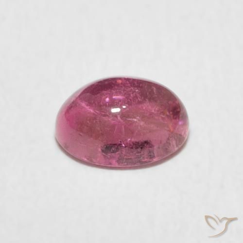 Tormalina Rosa hot naturale da 0.81 ct, Ovale, Trasparente