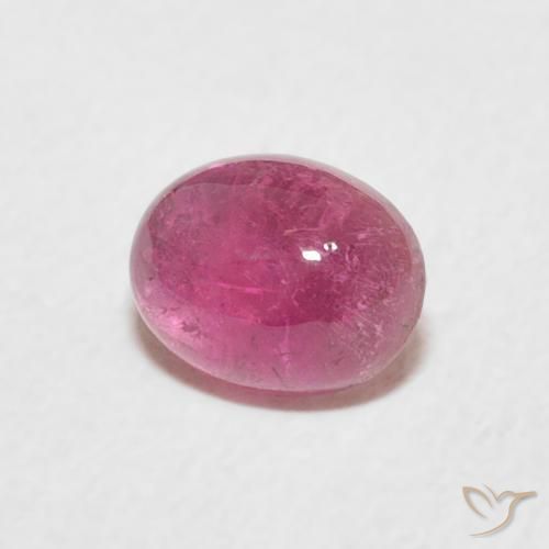 Tormalina Rosa hot naturale da 0.83 ct, Ovale, Trasparente