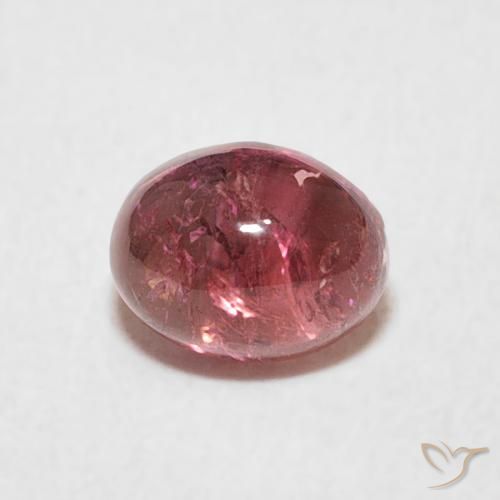 0.80ct Naturale Rosso ciliegia violaceo Tormalina, Ovale, Trasparente