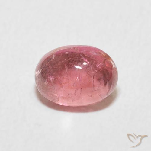 Tormalina Rosa gomma da masticare naturale da 0.80 ct, Ovale, Trasparente