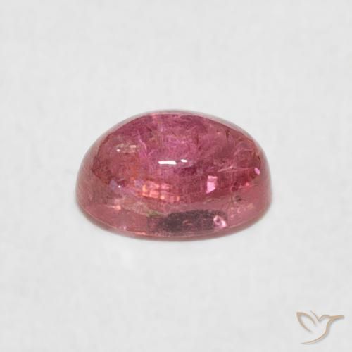 Tormalina Rosa gomma da masticare naturale da 0.80 ct, Ovale, Trasparente