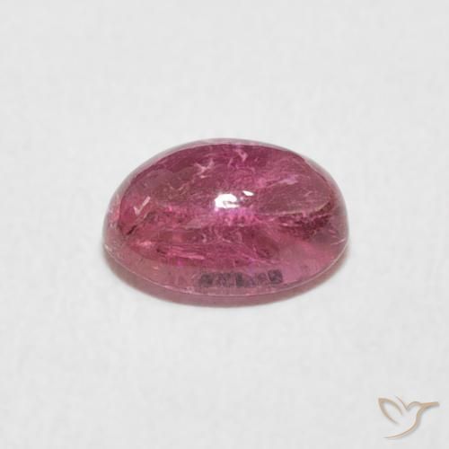 Tormalina Punch di frutta rosso naturale da 0.77 ct, Ovale, Trasparente