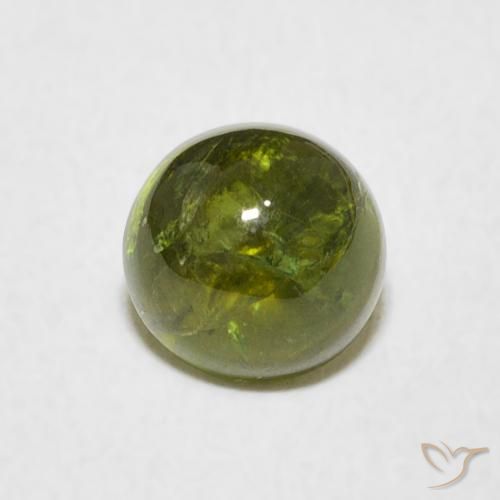 1.49ct Naturale Verde giallastro Tormalina, Rotondo, Trasparente