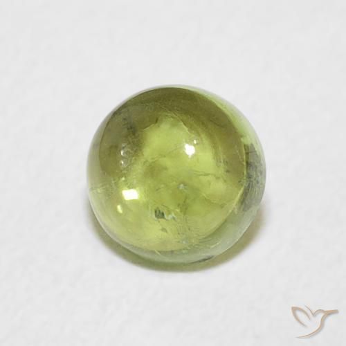 Tormalina Caldo terroso verde naturale da 0.79 ct, Rotondo, Trasparente