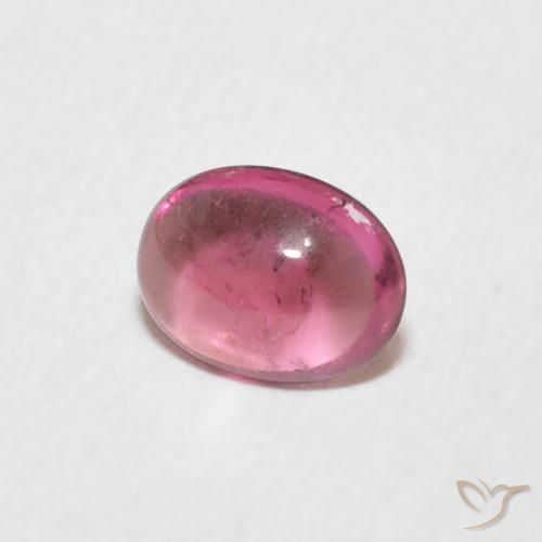 Tormalina Rosa hot naturale da 0.64 ct, Ovale, Trasparente