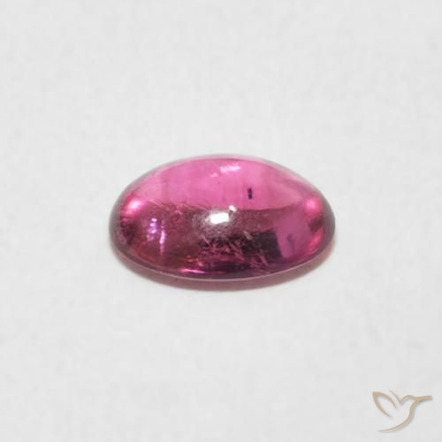Tormalina Rosa hot naturale da 0.64 ct, Ovale, Trasparente