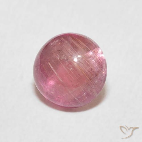 Tormalina Tono rosa caldo naturale da 1.49 ct, Rotondo, Trasparente