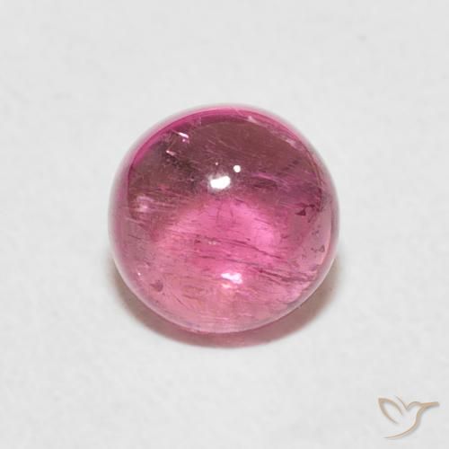 1.38ct Naturale Rosa hot Tormalina, Rotondo, Trasparente